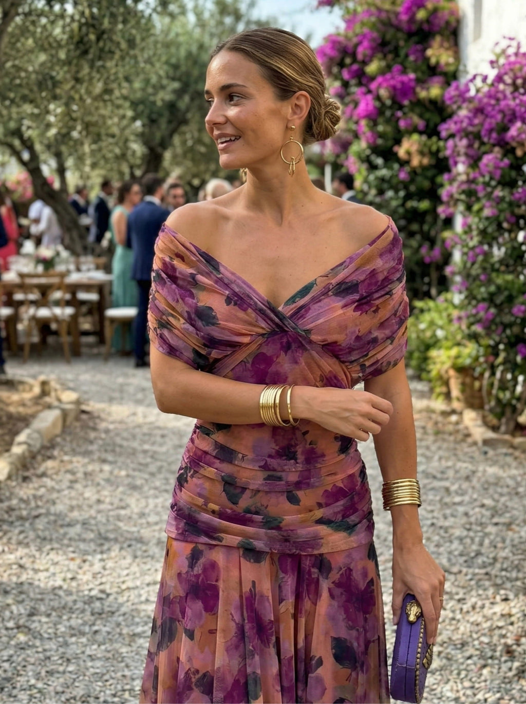 Vestido Largo Con Escote V