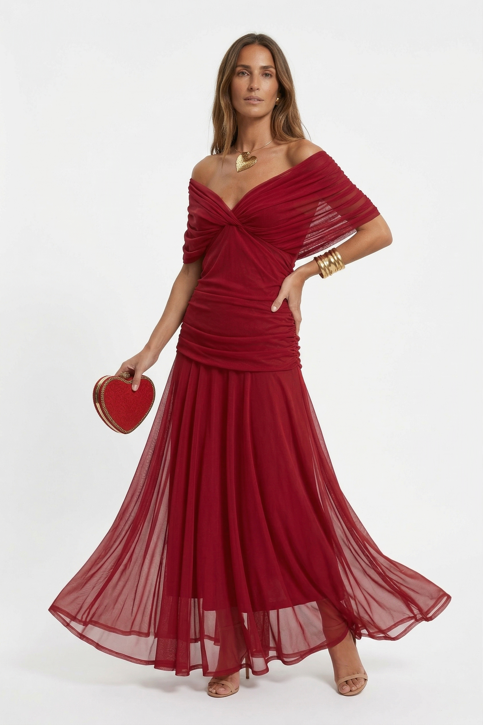 Vestido Largo Con Escote V