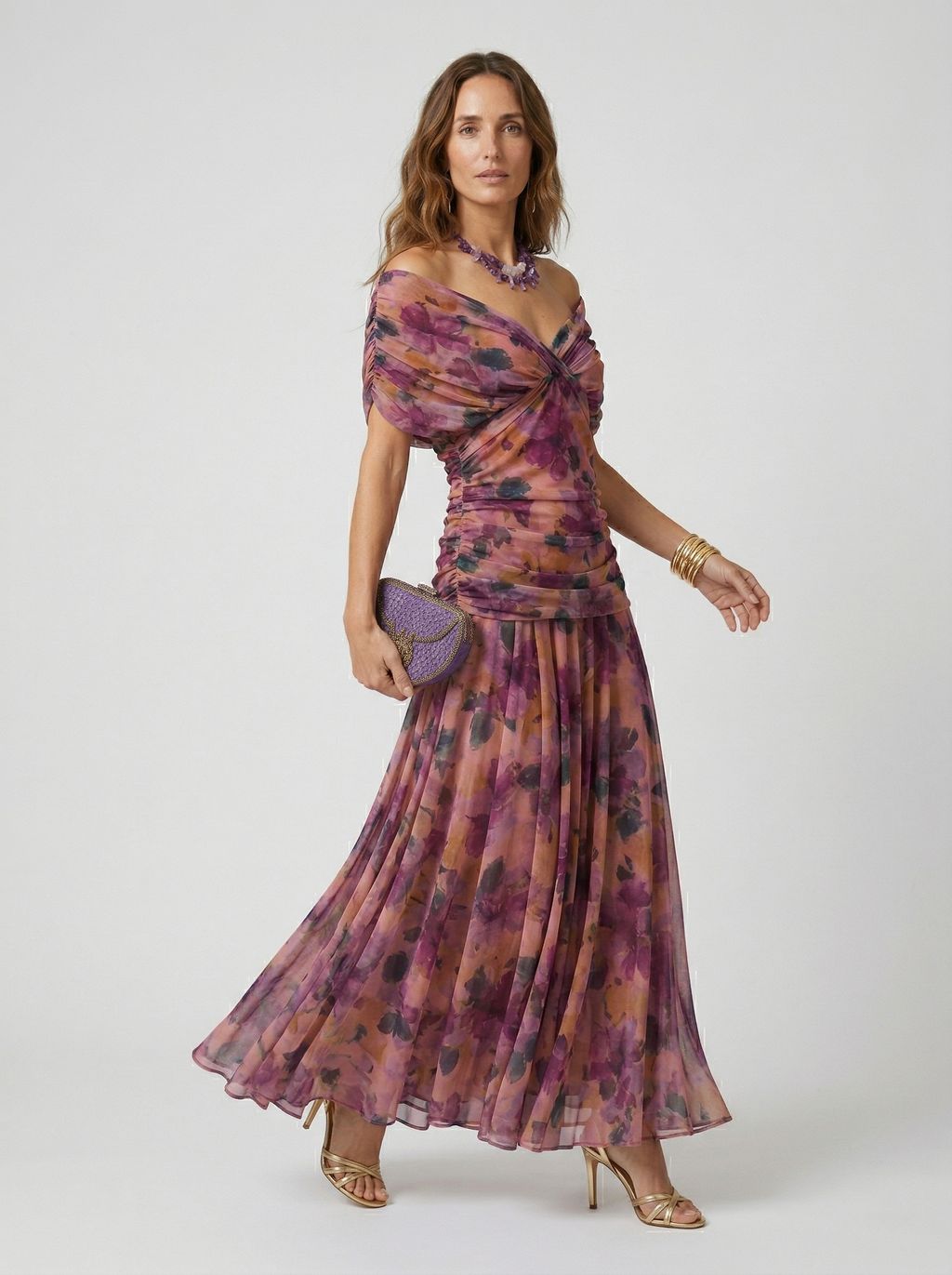 Vestido Largo Con Escote V