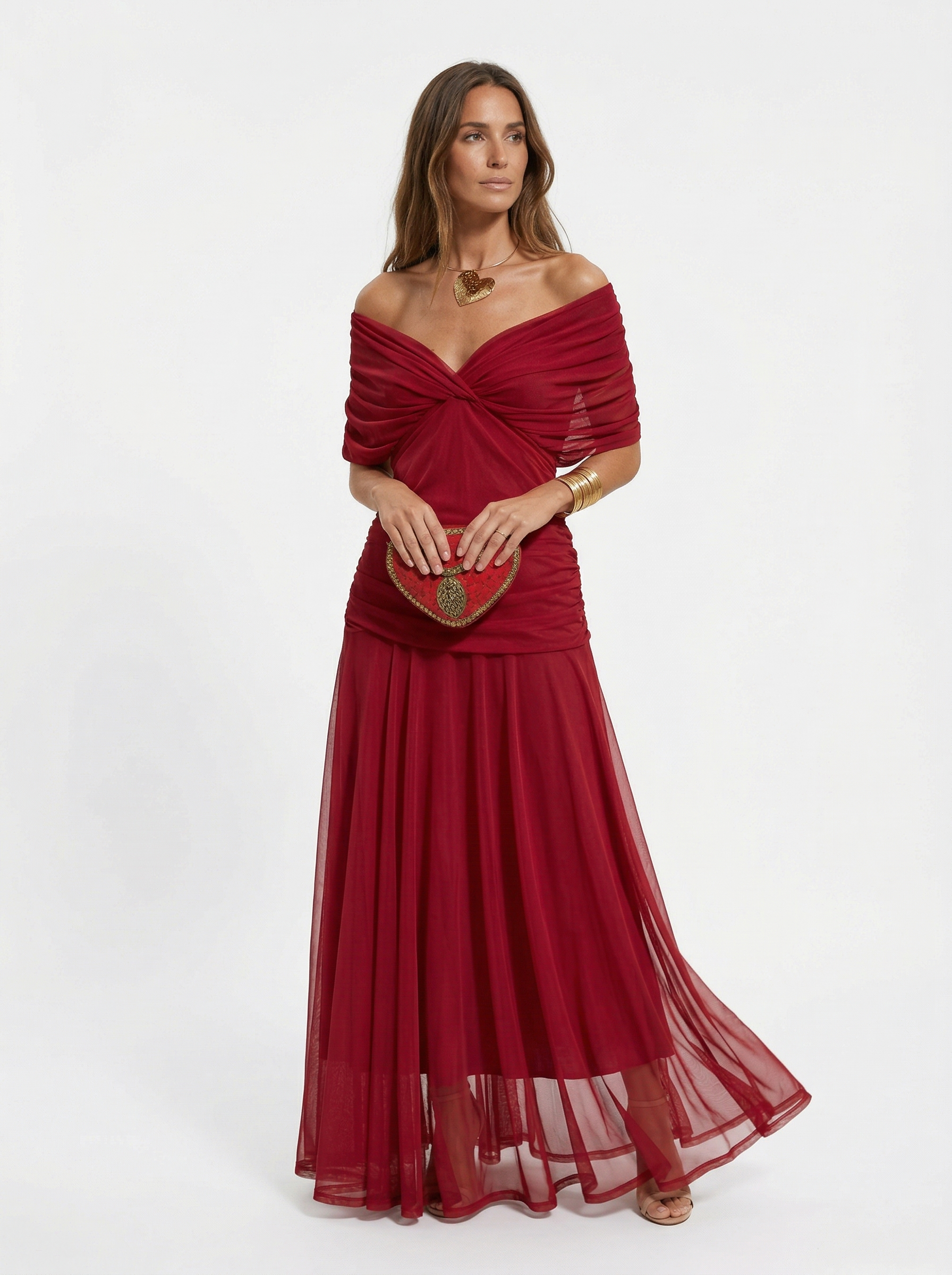 Vestido Largo Con Escote V