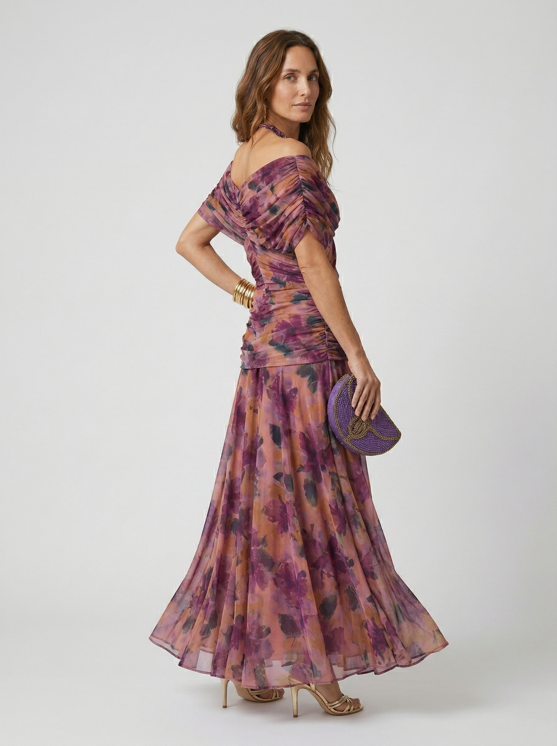 Vestido Largo Con Escote V