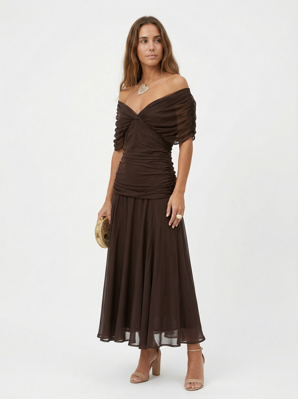 Vestido Largo Con Escote V