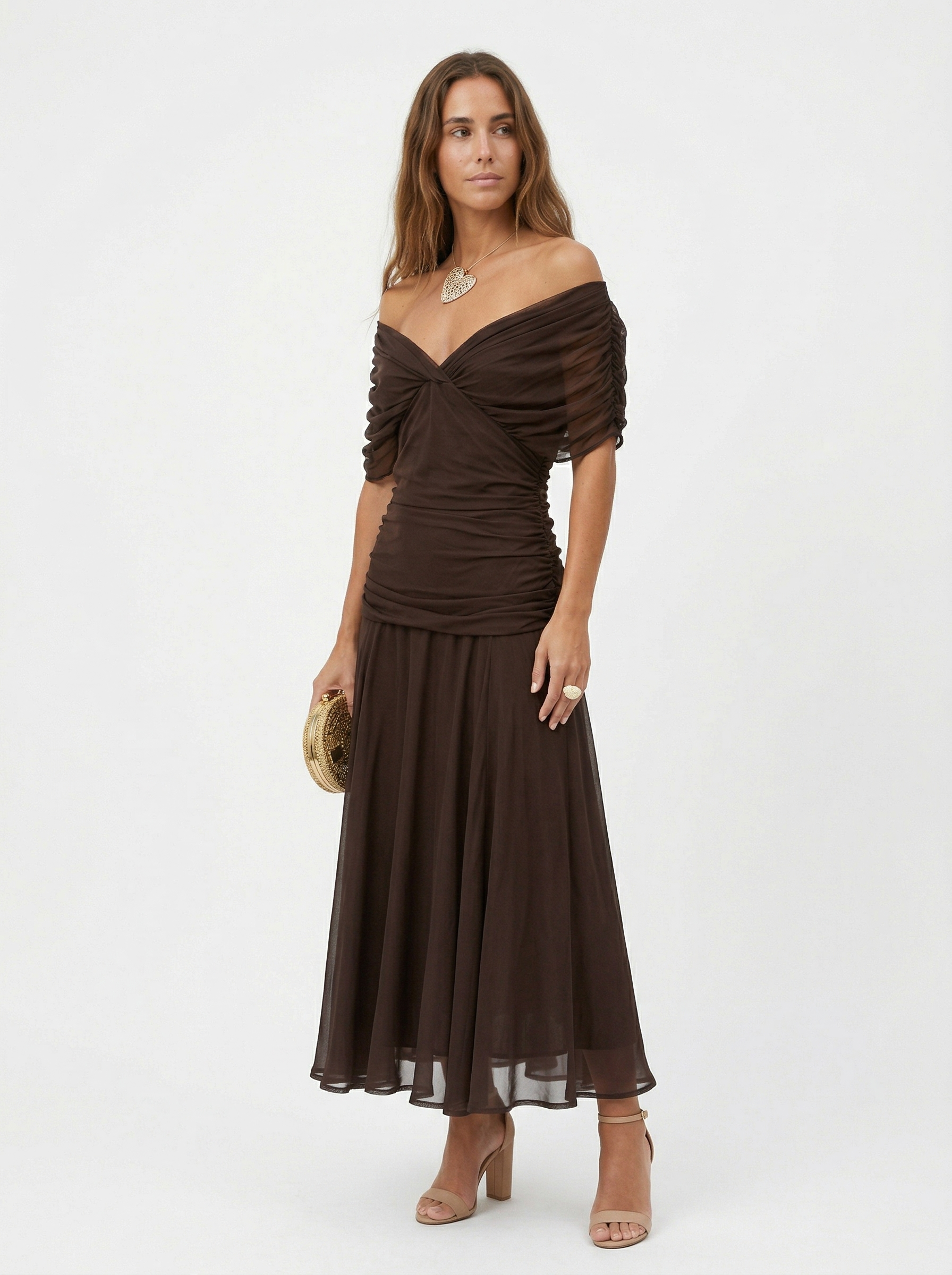 Vestido Largo Con Escote V