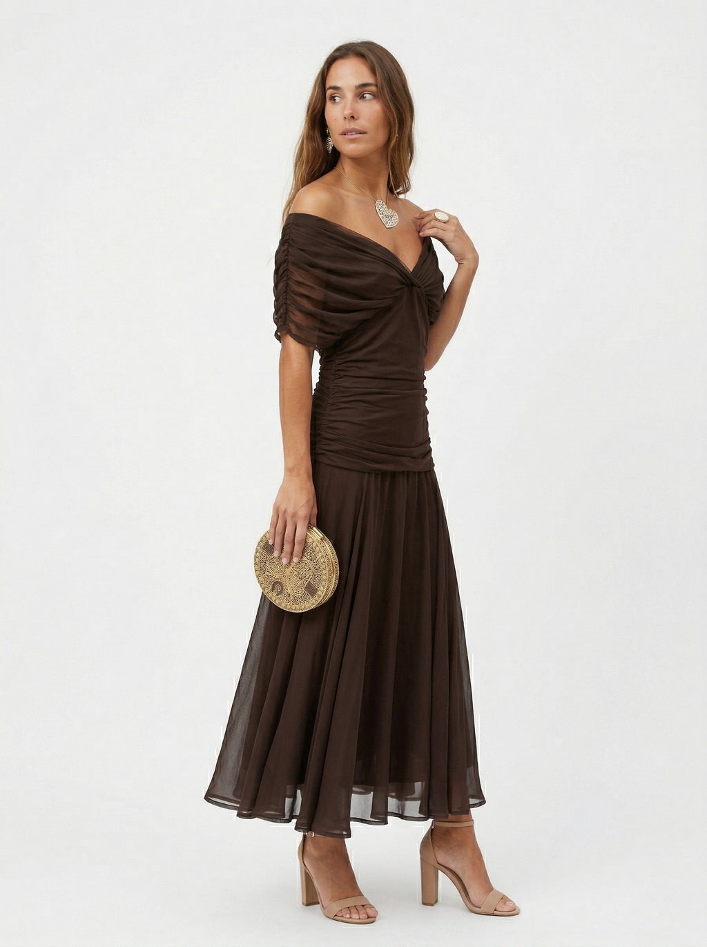 Vestido Largo Con Escote V